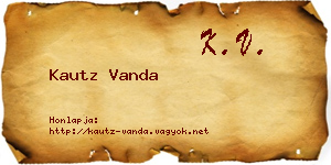 Kautz Vanda névjegykártya